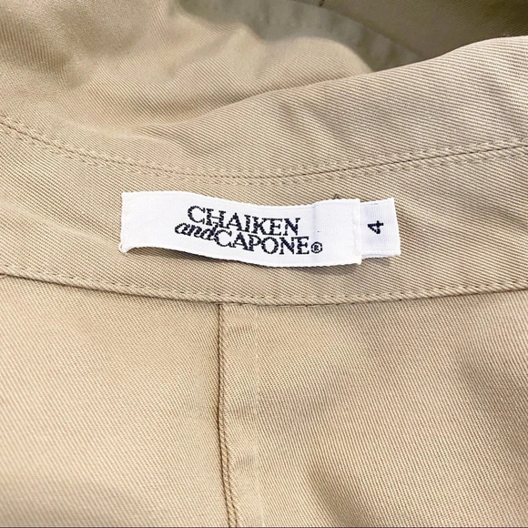 Chaiken & Capone Khaki Lightweight Trench Coat 4 - Picture 4 of 11